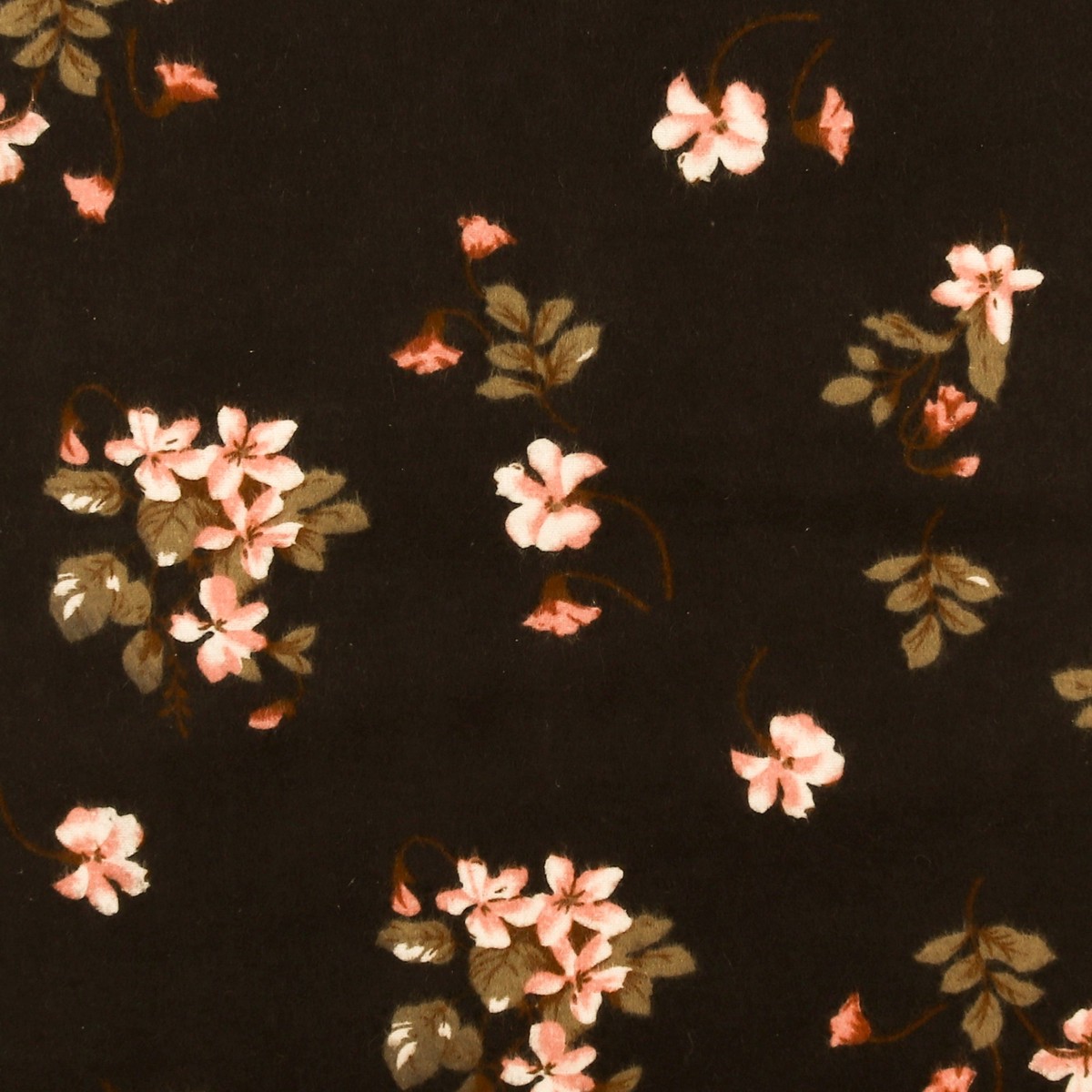 Wide Width Printed Flannelette - JULIANA - 044 - Black