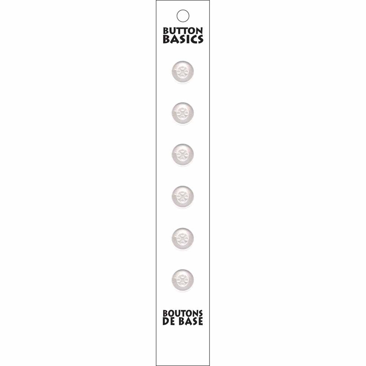 BUTTON BASICS 4 Hole Buttons - 8mm (") - 6 pcs