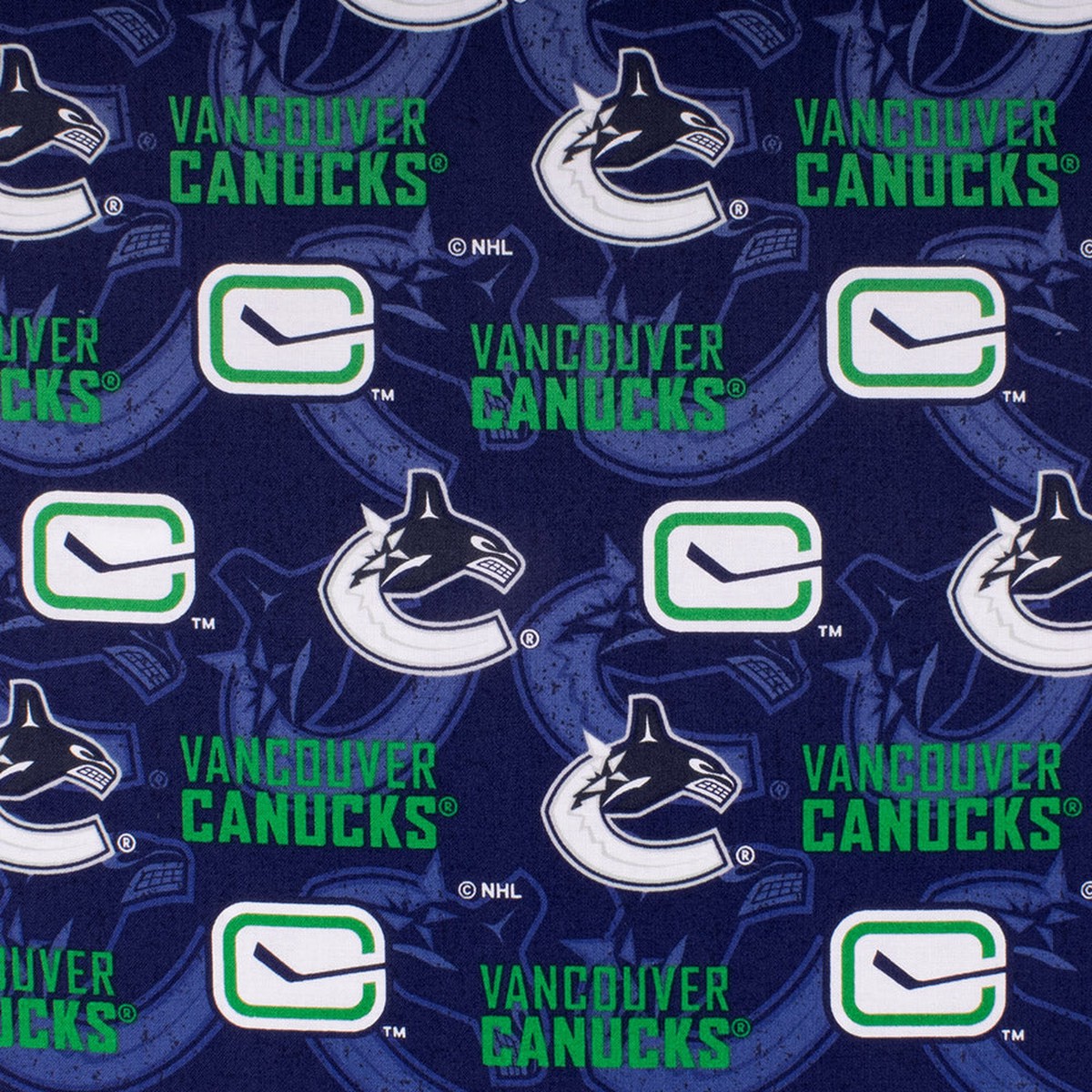 Vancouver Canucks (1VAN) - NHL cotton print - Logo - Blue