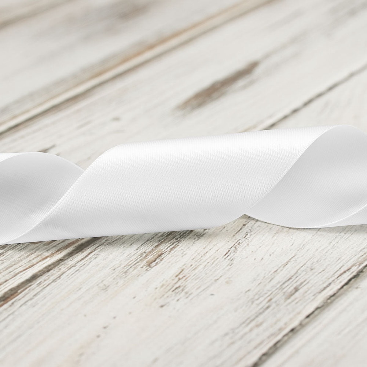 50mm Double Faced Satin Ribbon - White