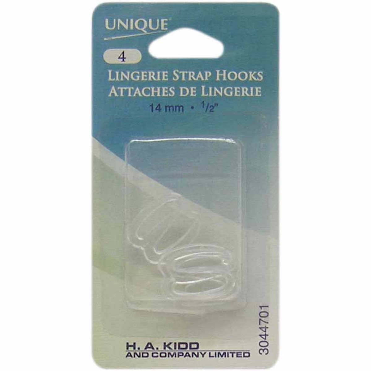 UNIQUE SEWING Strap Hook Clear - 14mm (") - 4pcs
