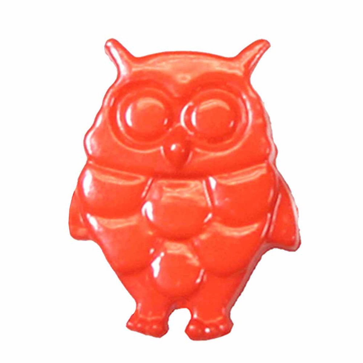 CIRQUE Novelty Shank Button - Orange - 18mm (") - Owl