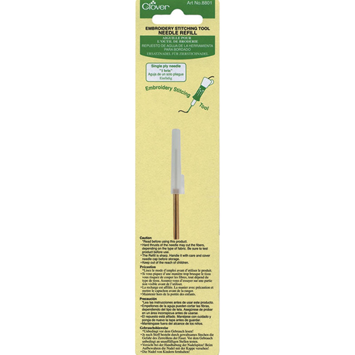 CLOVER - Embroidery Needle Refill - 1-ply