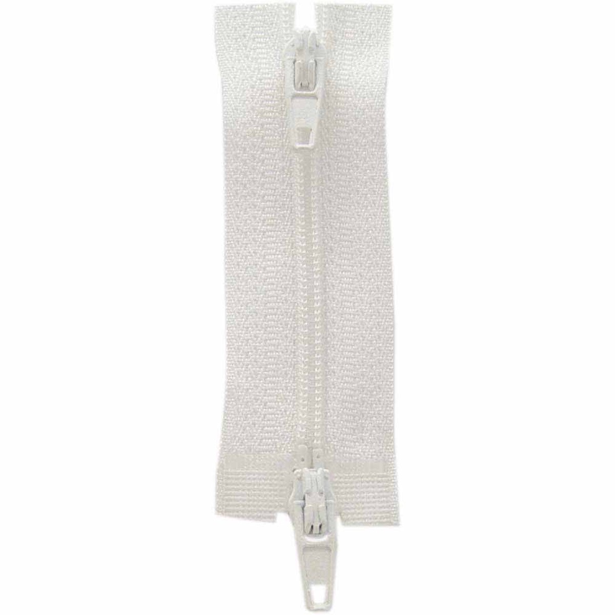 COSTUMAKERS Activewear Two Way Separating Zipper 50cm (20) - Snow White - 1704