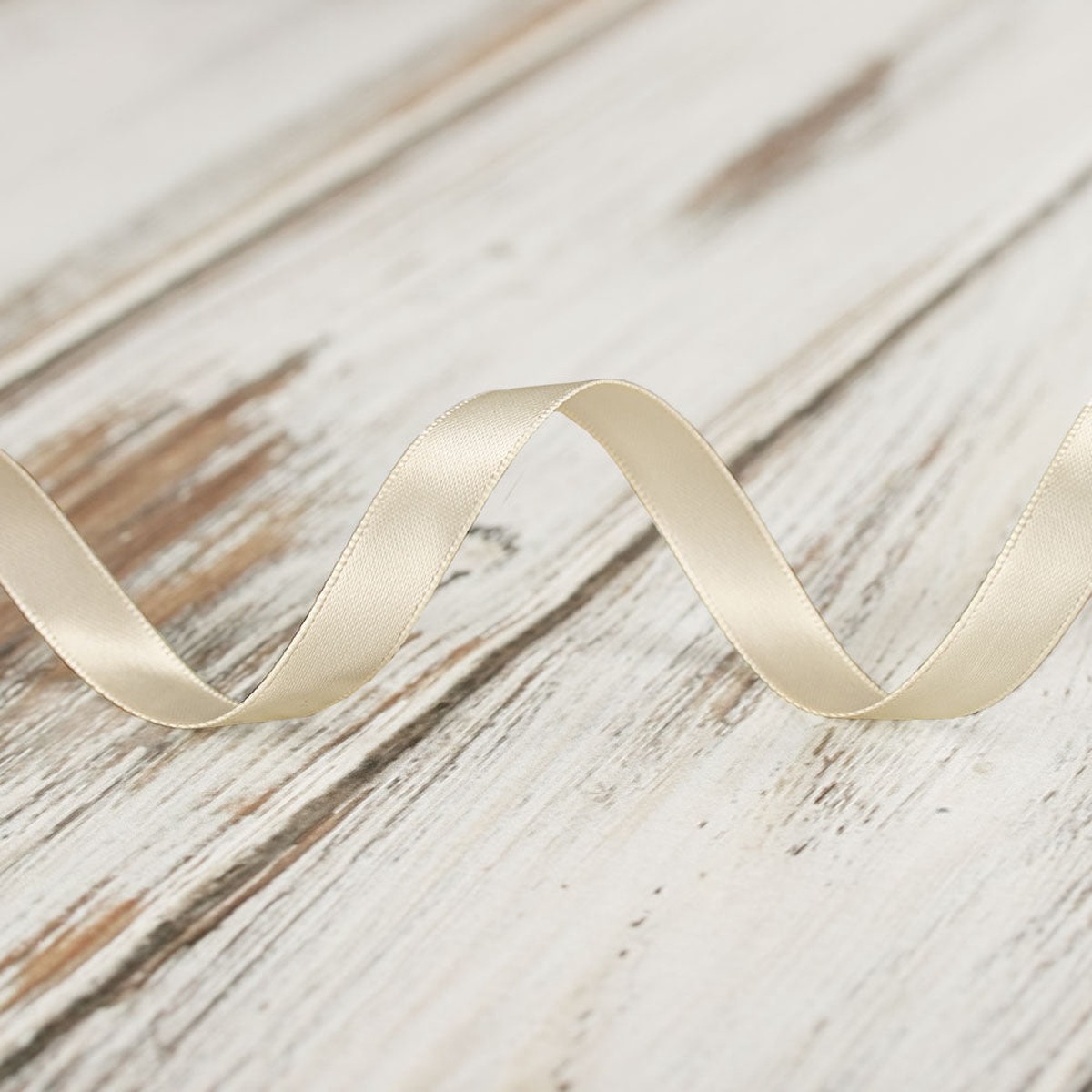 9mm Double Faced Satin Ribbon - Bridal White