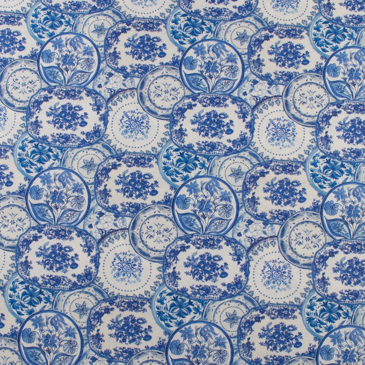 Windham Fabrics - Printed Cotton - CHINA BLUE - 006 - White