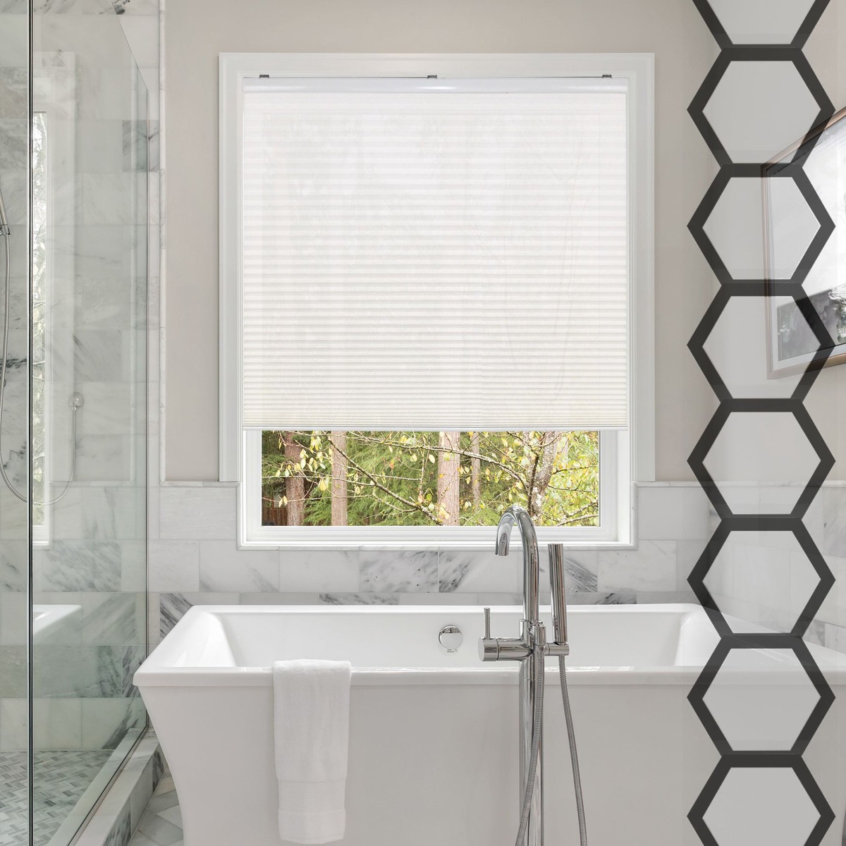 Cordless Cellular Shade - White
