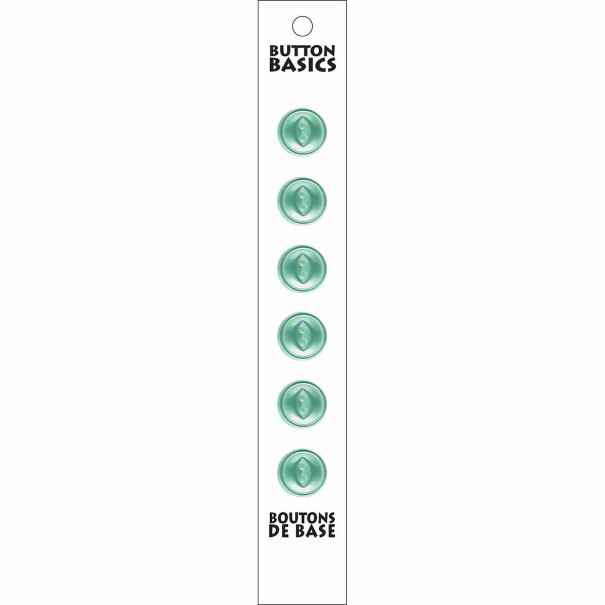 BUTTON BASICS 2 Hole Buttons - 11mm (") - 6 pcs