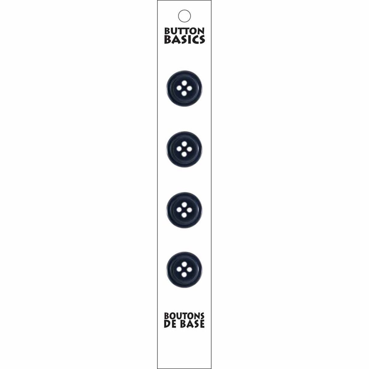 BUTTON BASICS 4-Hole Buttons - 15mm (") - 4 pcs