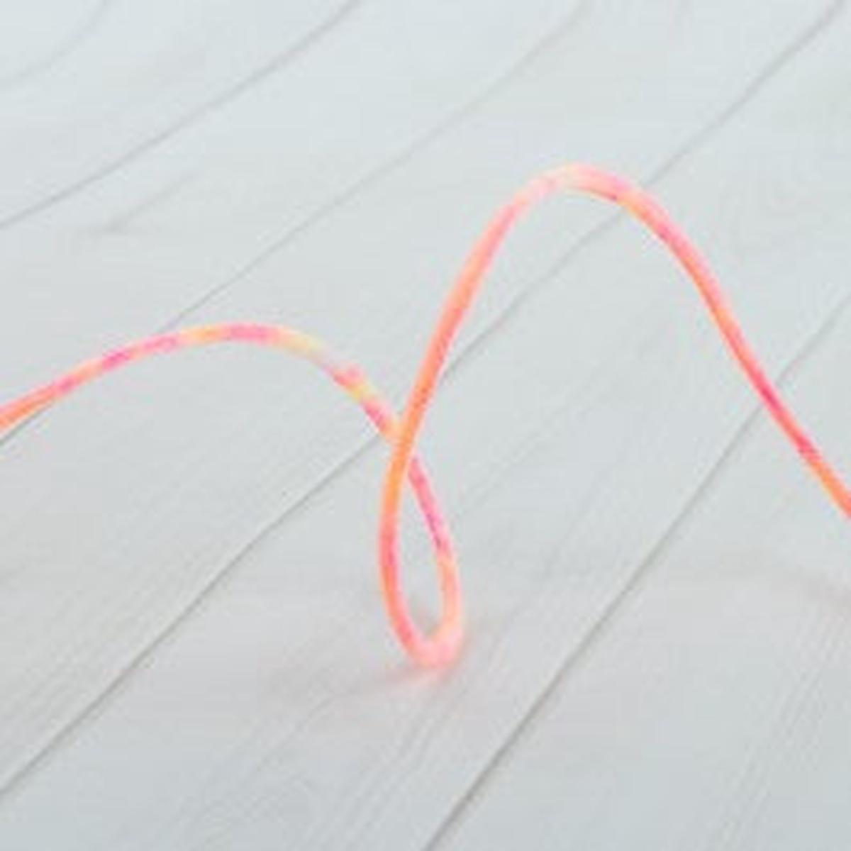 3mm Knitted Tie Dye Elastic - Roll - Orange