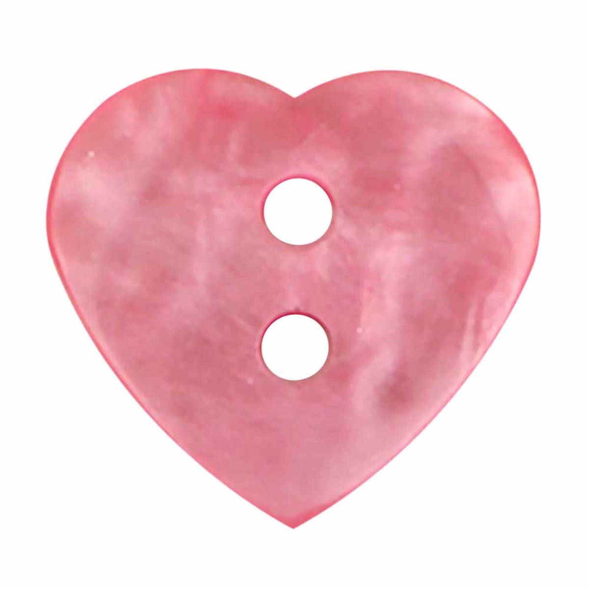 CIRQUE Novelty 2-Hole Button - Pink - 15mm (") - Heart