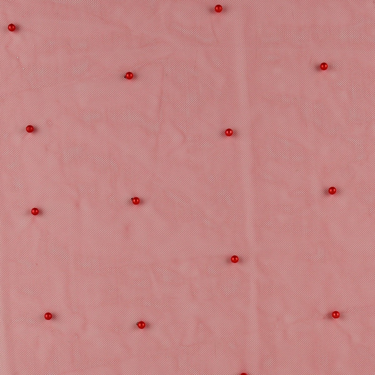 Tulle with Pearls - 312 - Red
