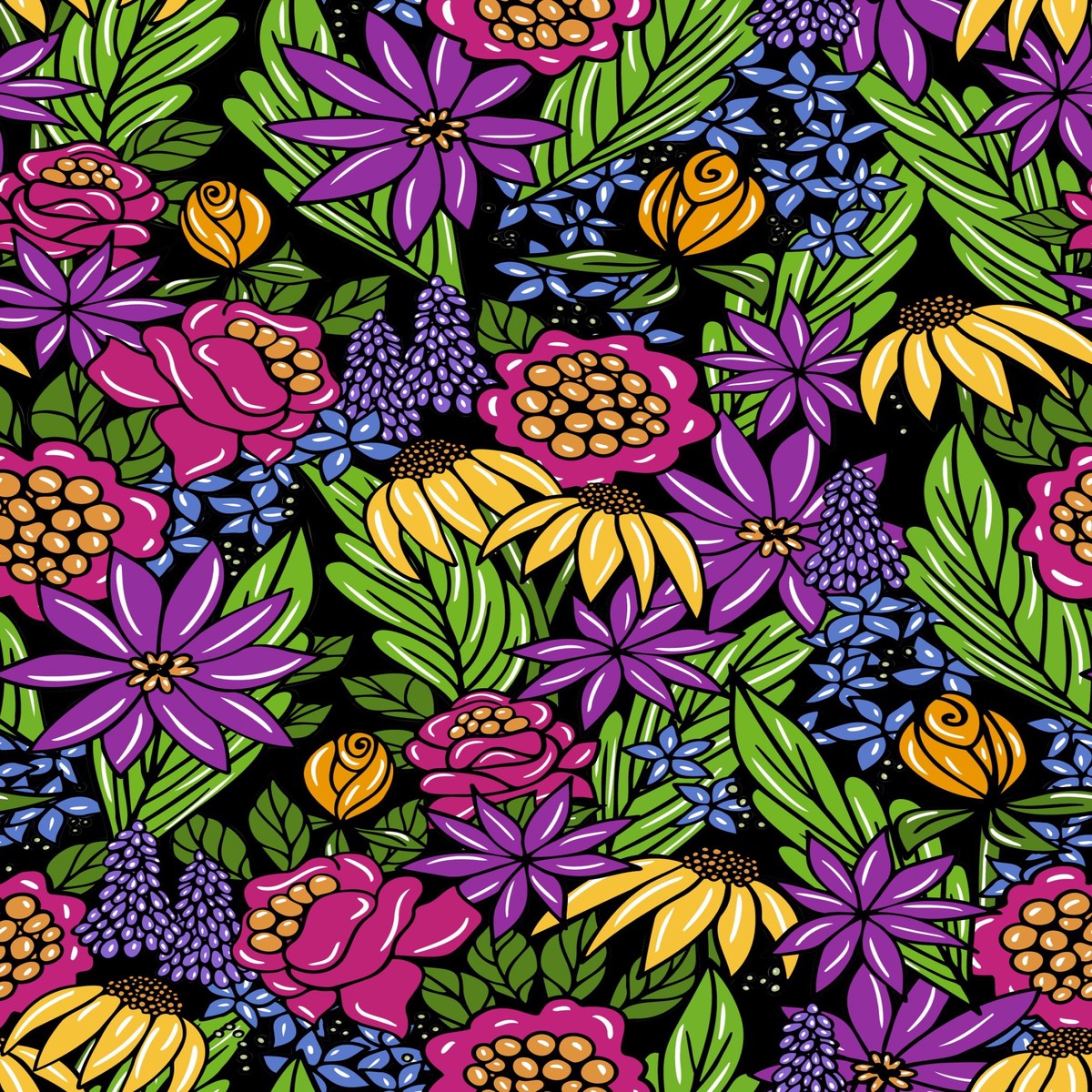 Accent Wall Flowers8x8 Sample.