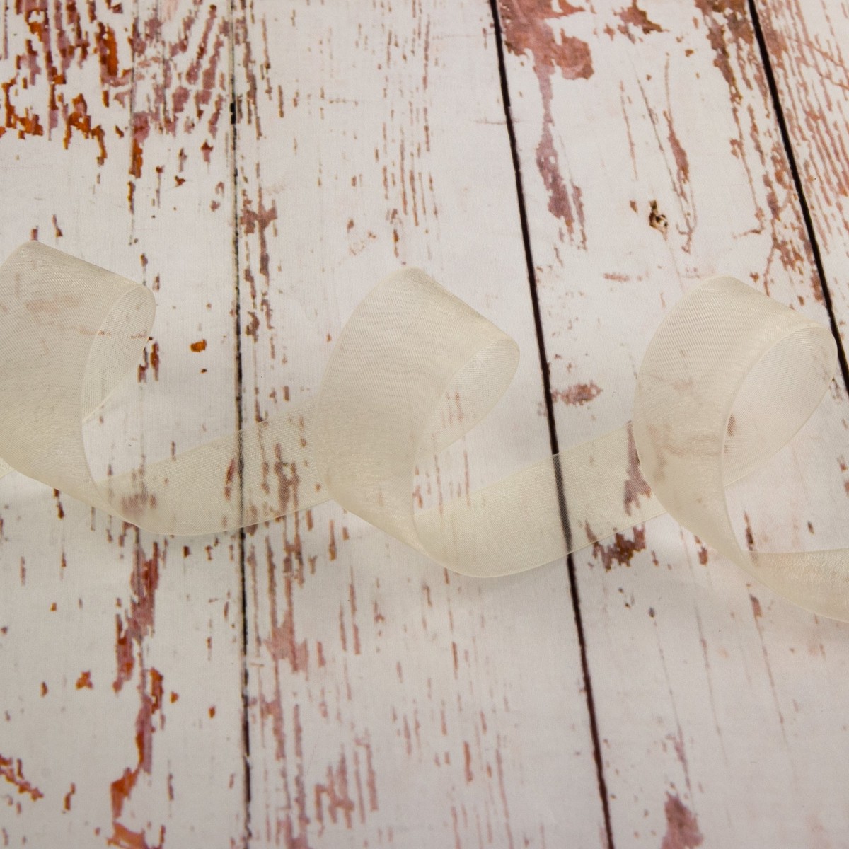 25mm Organza Ribbon - Ivory