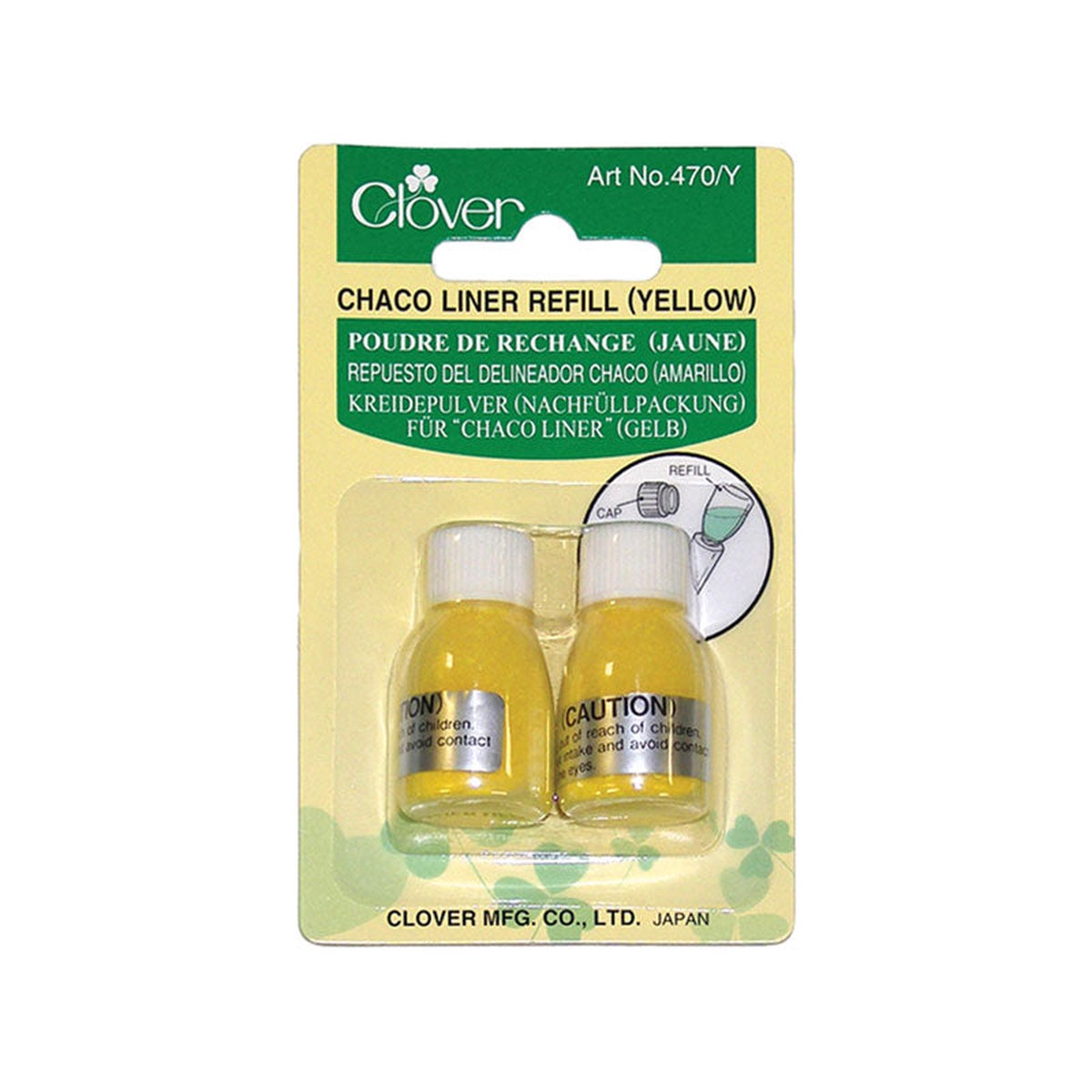 CLOVER - Chaco Liner Refill - Yellow - 2 pcs