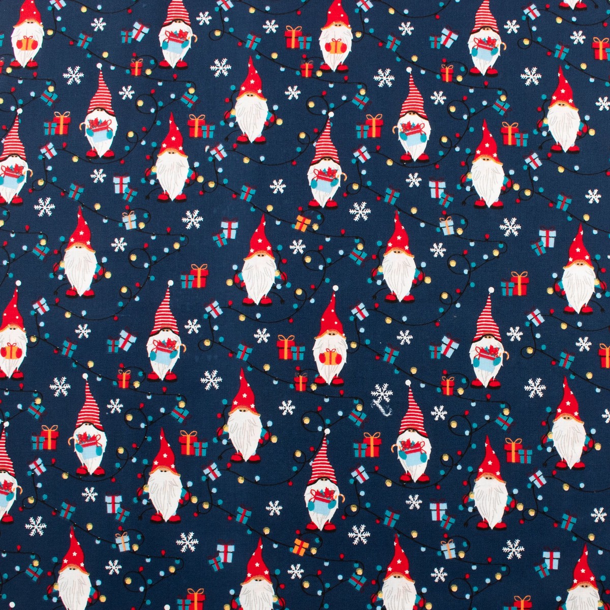 Wide Width Printed Cotton - HOLIDAY TOWN - 001 - Navy