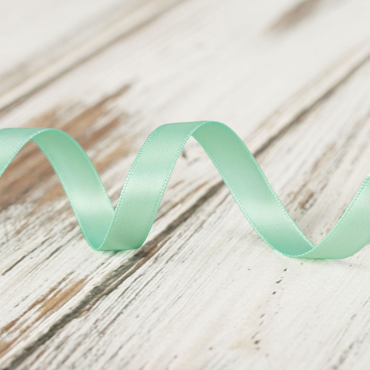 9mm Double Faced Satin Ribbon - Aqua