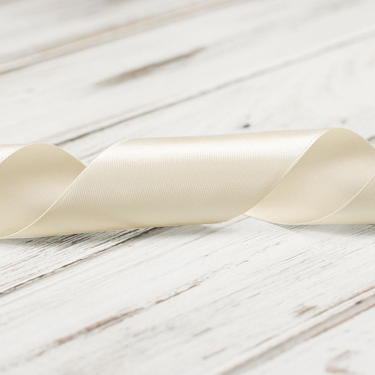 50mm Double Faced Satin Ribbon - Bridal White