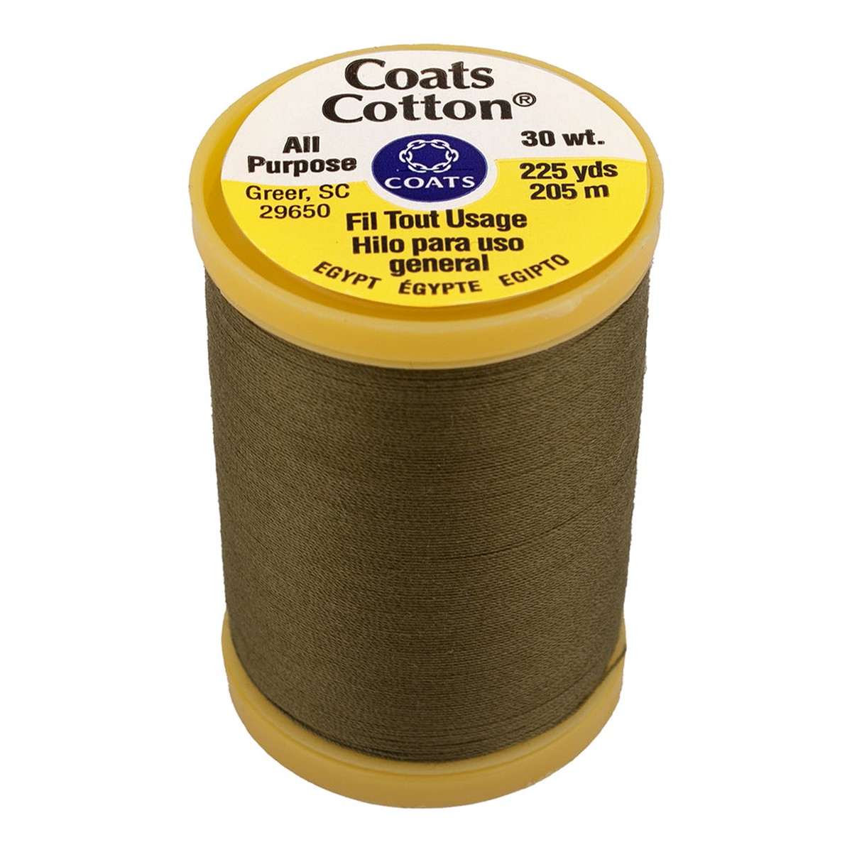COATS COTTON ALL PURPOSE 205M-225YD BRONZE GREEN