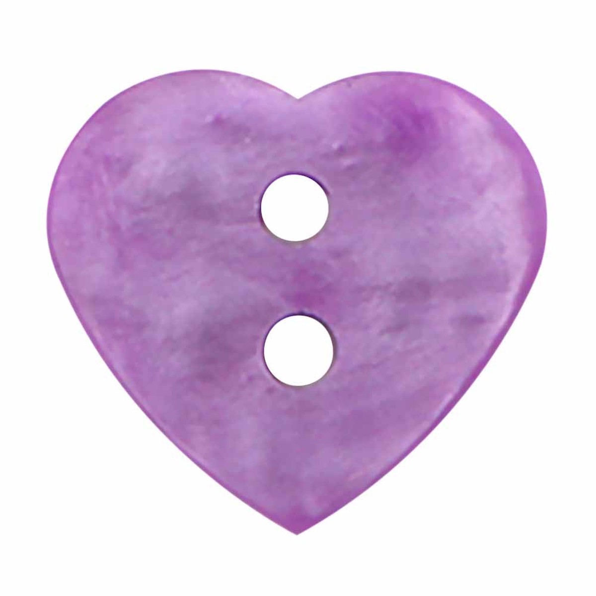 CIRQUE Novelty 2-Hole Button - Purple - 15mm (") - Heart