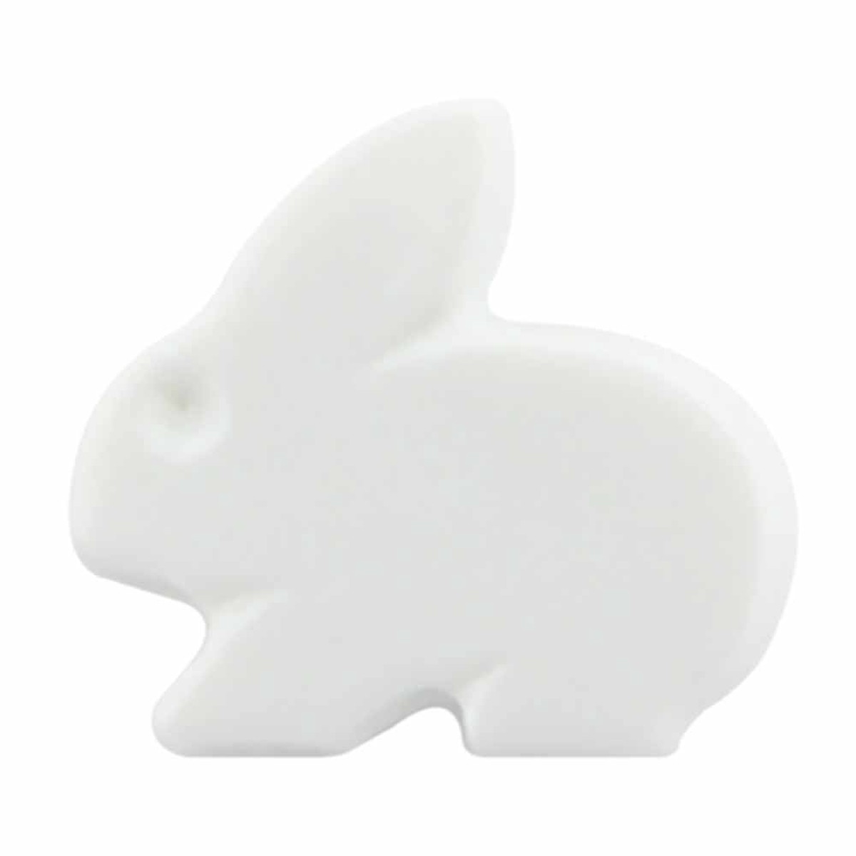 CIRQUE Novelty Shank Button - White - 15mm (") - Bunny