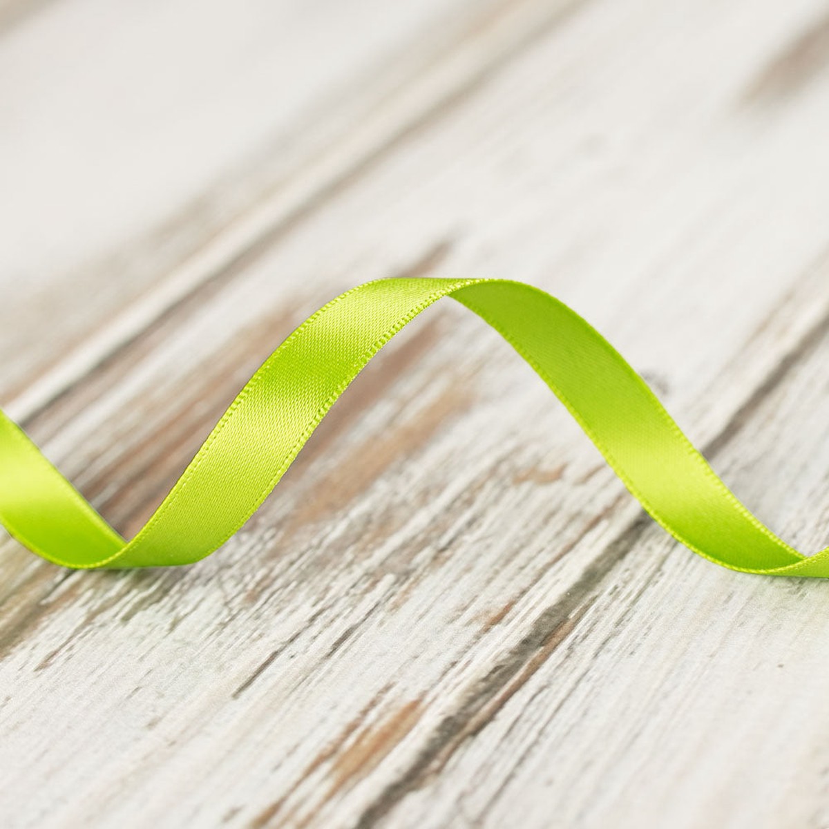 9mm Double Faced Satin Ribbon - Apple Green