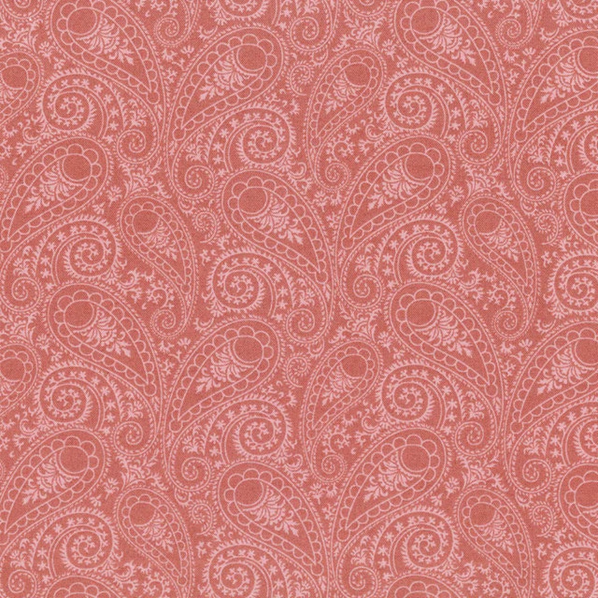 Juliette Paisley Tonal Coral Pink Angela Nickeas Wilmington Prints Cotton Fabric