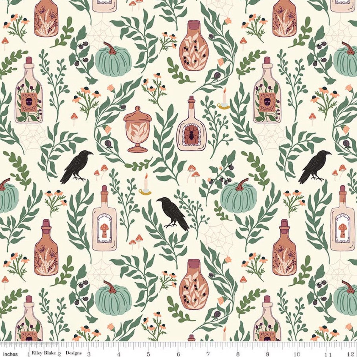 The Apothecary Main Cream Amber Elliot Riley Blake Designs Cotton Fabric RB-C17550-CREAM