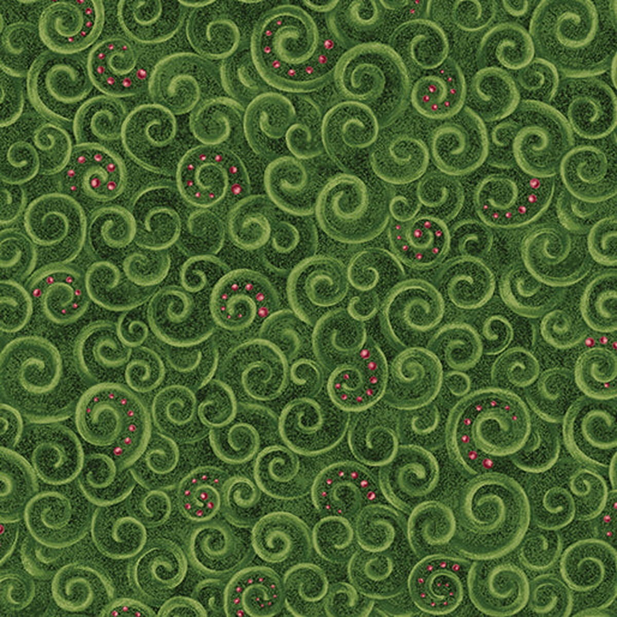 12 Days of Christmas Motion Green Nancy Halvorsen Benartex Cotton Fabric BE-17275-40