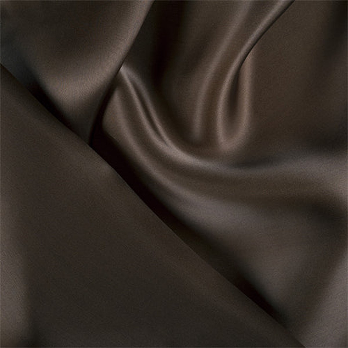 Runway Silks Dark Brown Silk Satin Organza Fabric - Reorderable