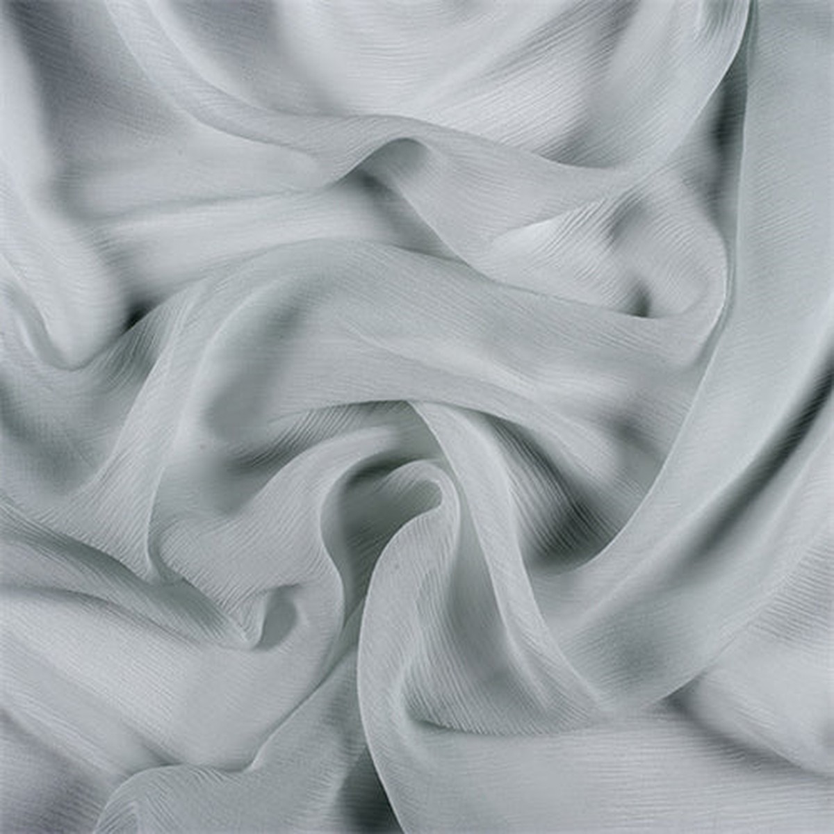 Runway Silks Pale Blue Crinkled Silk Chiffon Fabric - Reorderable