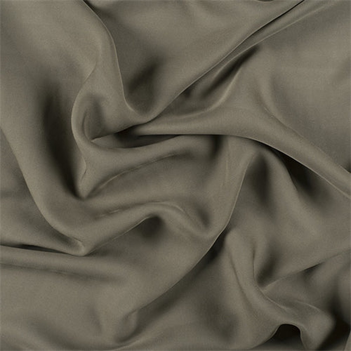 Runway Silks Dark Olive Silk Double Georgette Fabric - Reorderable