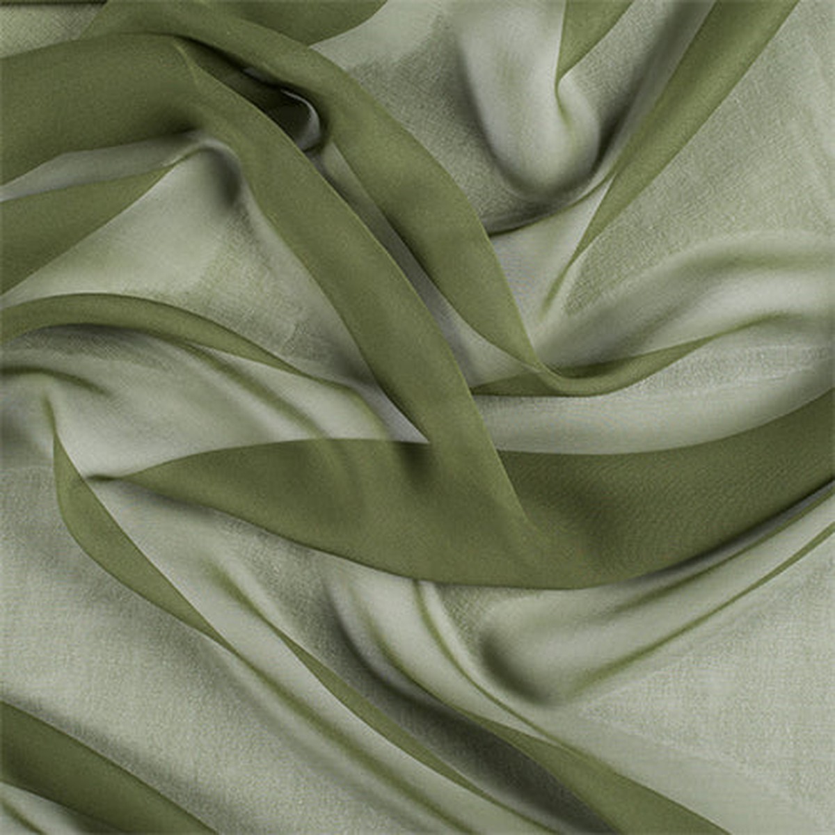 Runway Silks Grass Green Wide Silk Chiffon Fabric - Reorderable