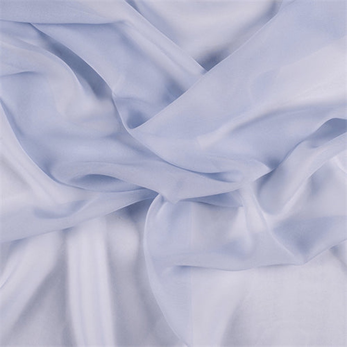 Runway Silks Steel Blue Silk Chiffon Fabric - Reorderable