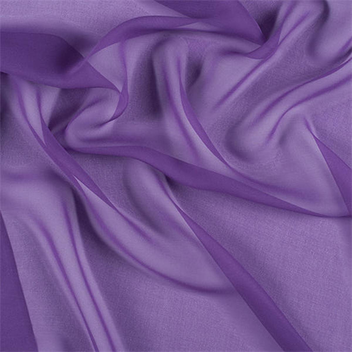 Runway Silks Violet Purple Silk Chiffon Fabric - Reorderable