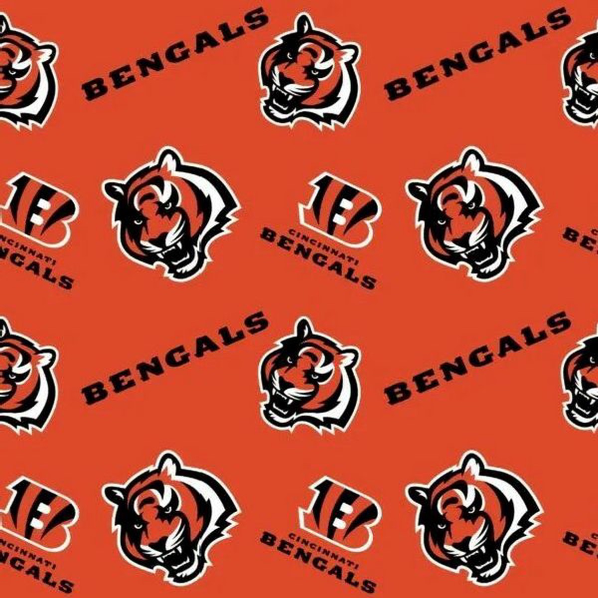 Cincinnati Bengals NFL Football Logo Fabric Traditions Polyester Fleece Fabric NFL-70535-D