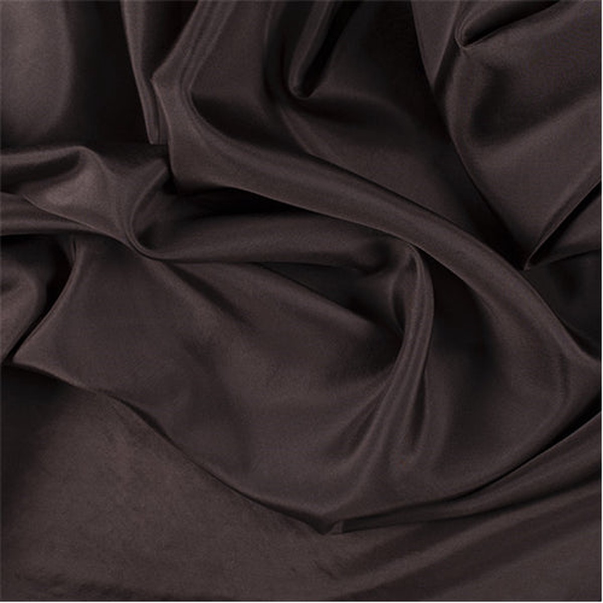 Runway Silks Dark Brown Silk Crepe de Chine Fabric - Reorderable