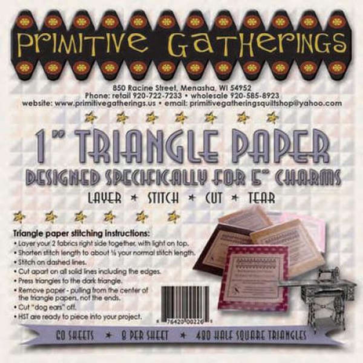 1 Triangle Paper for Charms