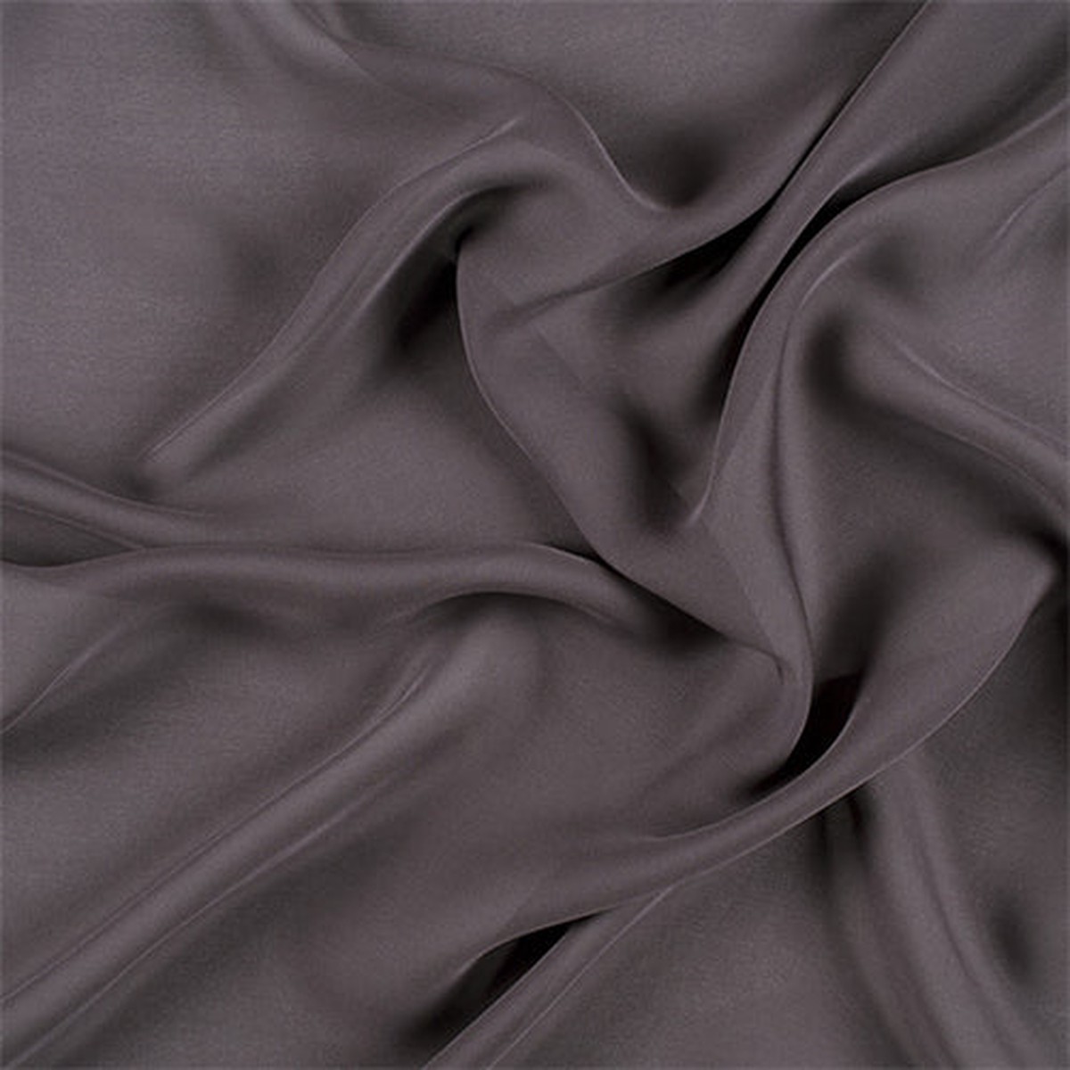 Runway Silks Dark Gray Silk Double Georgette Fabric - Reorderable