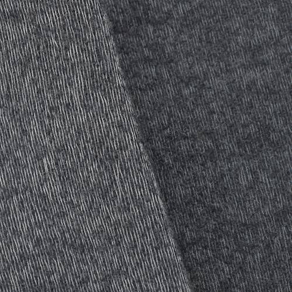1 1/2 YD PC-Static Black Semi-Opaque Textured Stripe Woven Jacketing Fabric