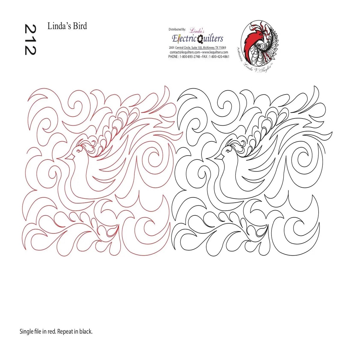 212 Linda's Bird Pantograph by Linda V. Taylor
