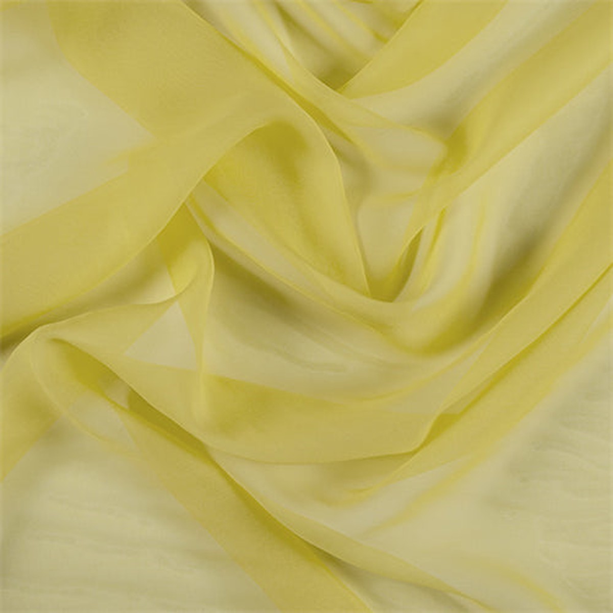 Runway Silks Bright Yellow Wide Silk Chiffon Fabric - Reorderable