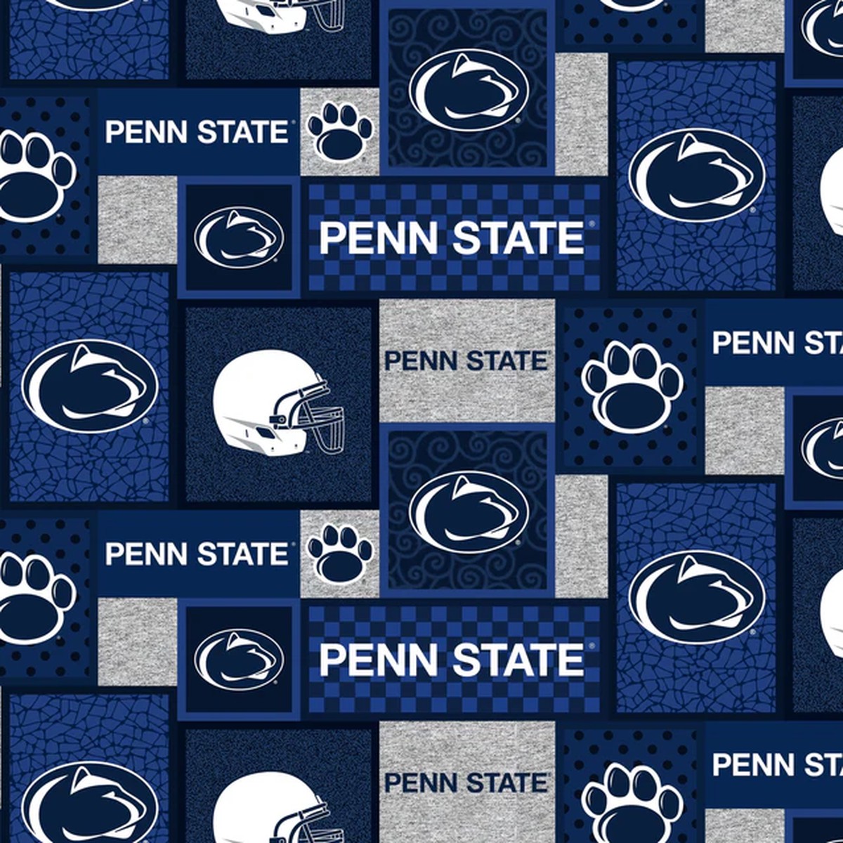Penn State Nittany Lions NCAA College Patch Sykel Enterprises Polyester Fleece Fabric PS-1177