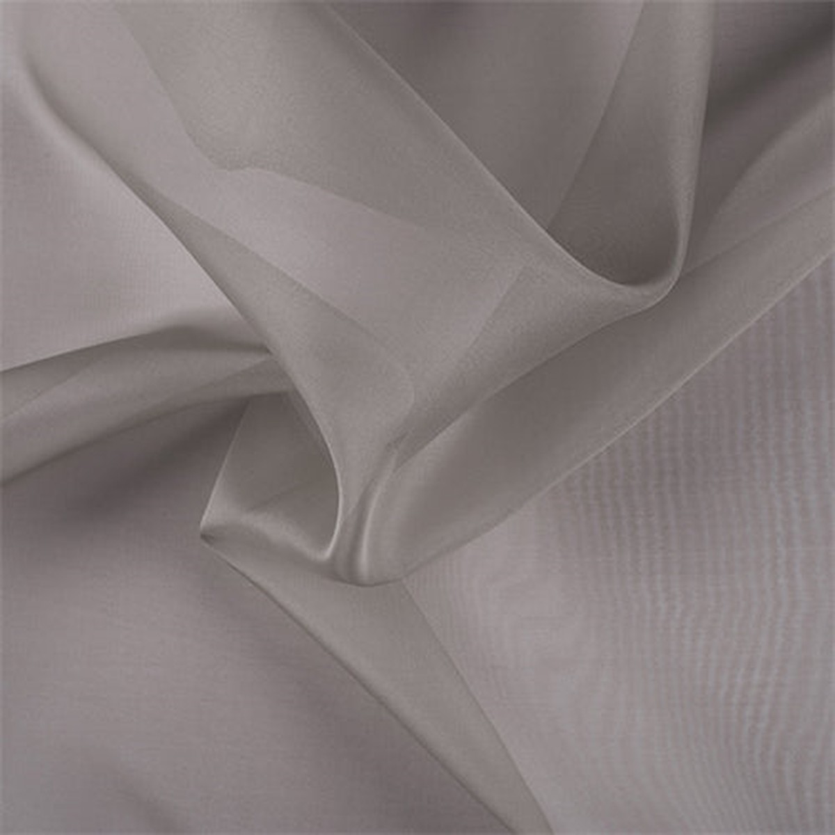Runway Silks Taupe Silk Organza Fabric - Reorderable