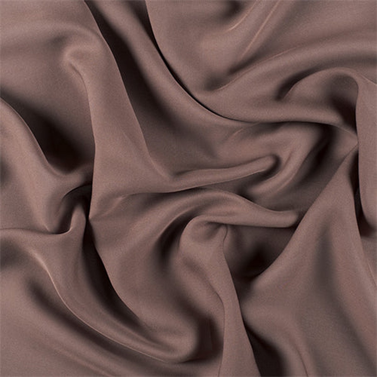 Runway Silks Dark Taupe Silk Double Georgette Fabric - Reorderable