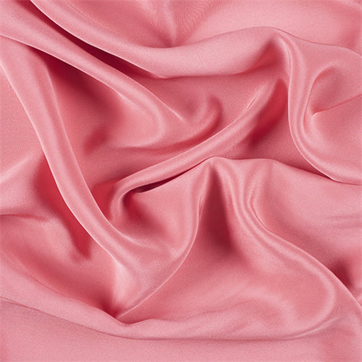 Runway Silks Coral 4 Ply Silk Crepe Fabric - Reorderable