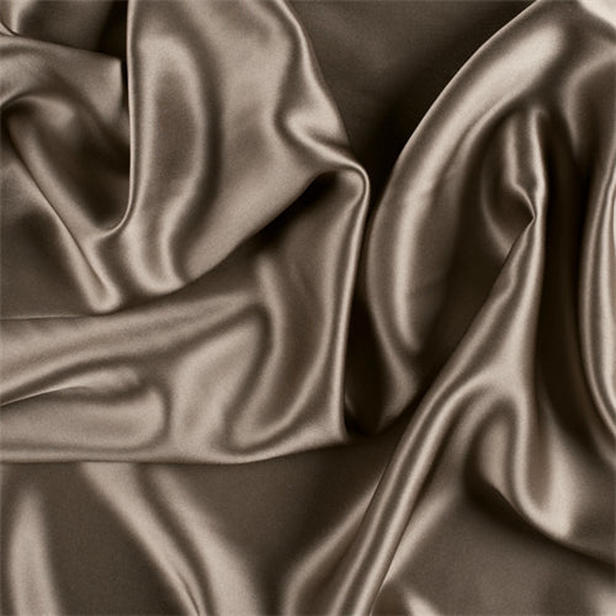 Runway Silks Taupe Stretch Silk Charmeuse Fabric - Reorderable