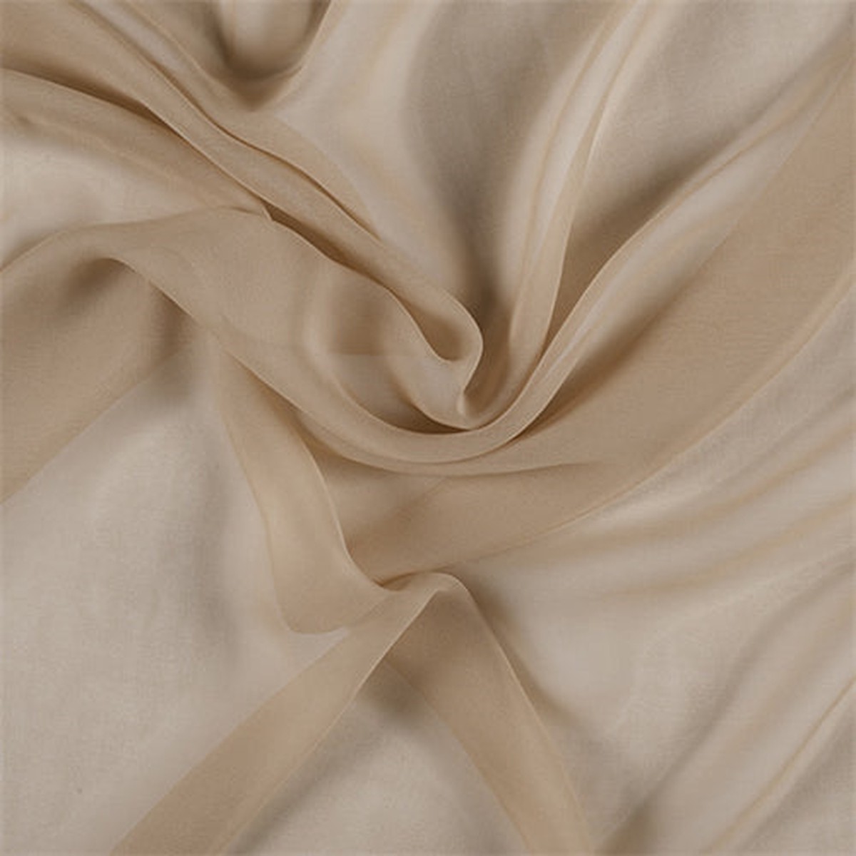 Runway Silks Antique Gold Wide Silk Chiffon Fabric - Reorderable