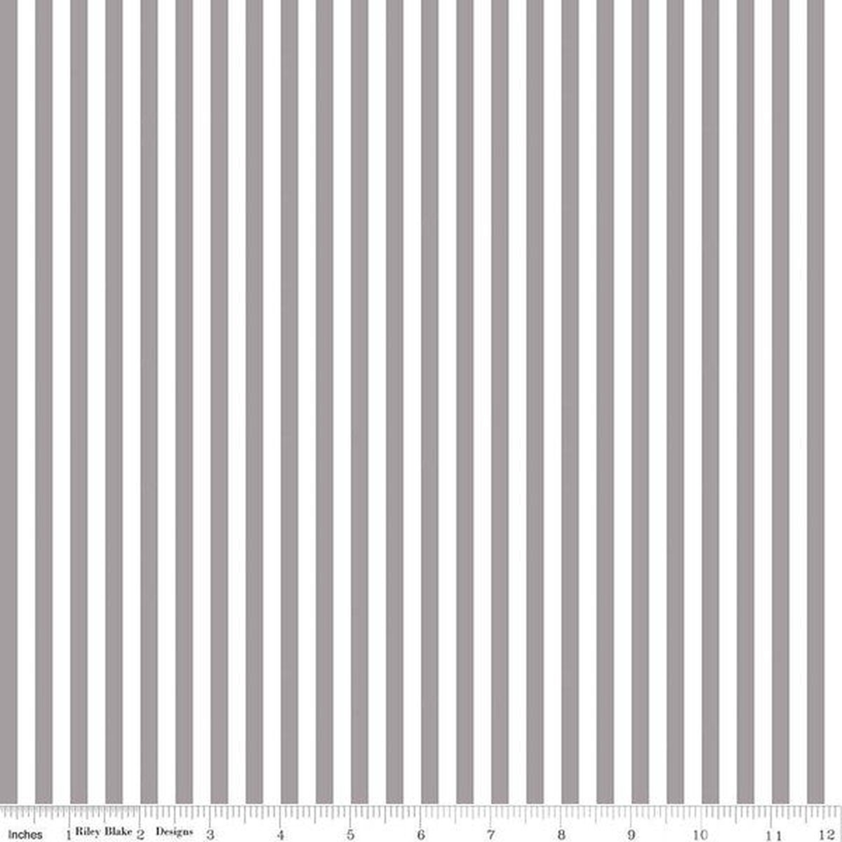 1/4" Stripes Gray Riley Blake Designs Cotton Fabric RB-C555-Gray