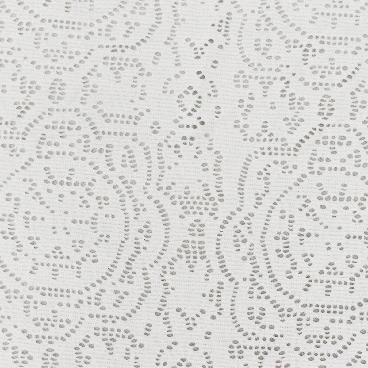 1 5/8 YD PC-Milk White Medallion Floral Stretch Nylon Crochet Knit Fabric